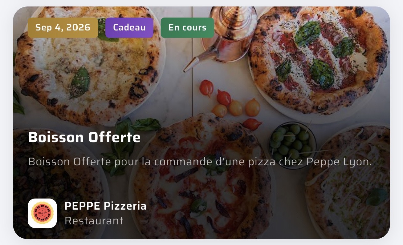 Offre PEPPE Pizzeria : boisson offerte